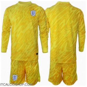 Inghilterra Portiere Seconda Maglia Bambino Europei 2024 Manica Lunga (+ Pantaloni corti)